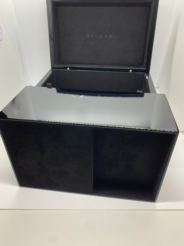 BVLGARI men´s RARE XXL watch box scatola orologio boite montre caja reloj uhrenb - Imagen 6 de 17