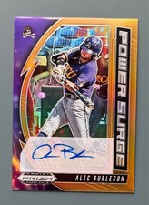 2020 Panini Prizm Draft Picks Power Surge PDP174 - Alec Burleson /20 Orange Auto