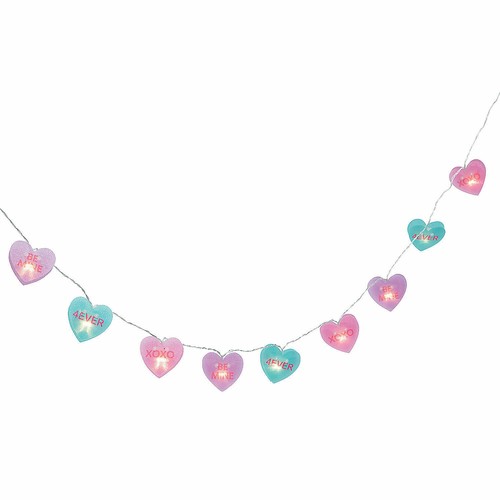 Conversation Heart String Lights, Home Decor, 1 Piece