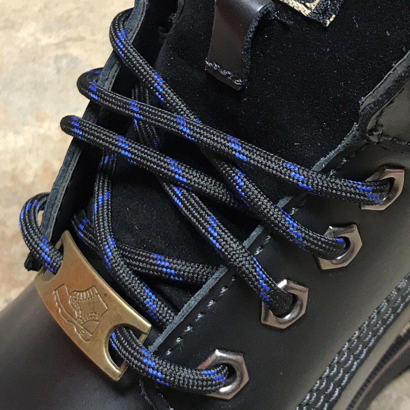 Heavy Duty Hiking Work Boot Shoe Laces Strings / Stay Tied, 5mm Black