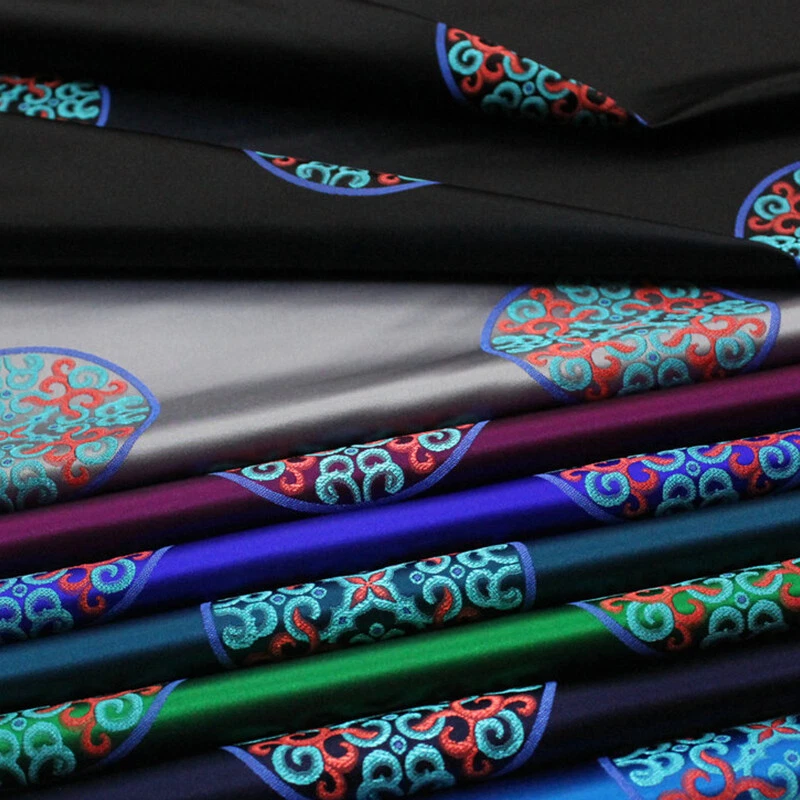 Chinese Tang Costume Brocade Jacquard Fabric Mongolia Dressmaking DIY 75*50cm - Image 4 of 4