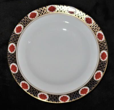 Royal Crown Derby AMBASSADOR Gold Leaves Orange Flowers A1305 Bread Plate 6 1/4''