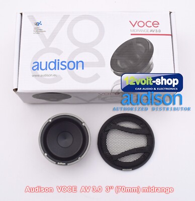 Audison Voce AV 3.0 3 in (70mm) Mid-Range Speaker with Audison Voce AV 3.0 3 in (70mm) Mid-Range Speaker with