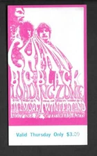 CREAM Clapton Jack Bruce Ginger Baker Fillmore Concert Ticket 1968  Loading Zone