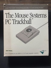 NOS Vintage Mouse Systems Trackball PC Serial Version Button Ultra Rare Prestine