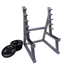 Dollhouse Miniature 1:12 Scale Barbell Weights Squat Rack Gym Sport Accessories