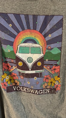 Volkswagen Shirt Womens XL Official VW Bus Van No Sleeve Rainbow Shirt - Picture 2 of 5