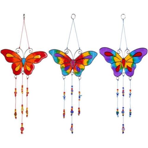 Butterfly Sun Catcher with Beads for Home & Garden, Hanging Ornaments - Picture 1 of 1