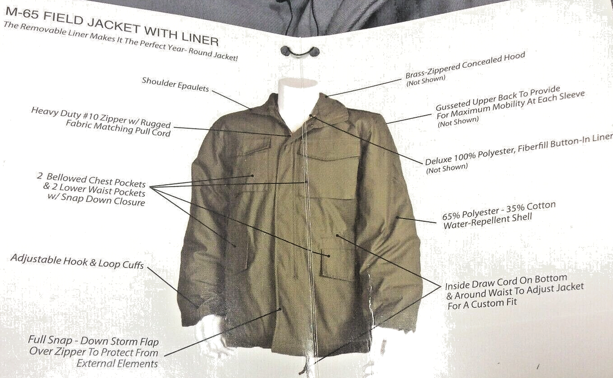 new 3XL M65 Field Jacket w/ Liner, FOX68-30 Gray XXXL, Mil new 3XL M65 Field Jacket w/ Liner, FOX68-30 Gray XXXL, Mil
