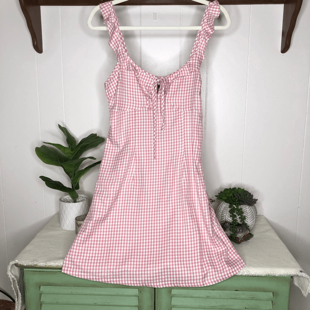 strapless open back dress Classy Girl Faux Wrap Mini Dress in Pink Curves – Impressions Online  Boutique main image 0
