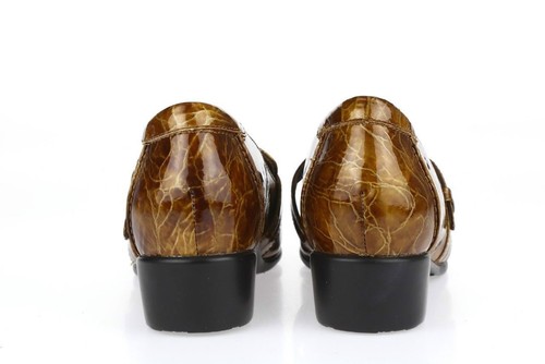 Aravon Helena WOH01BR Brown Patent Loafers Shoes 8 B - Picture 3 of 6