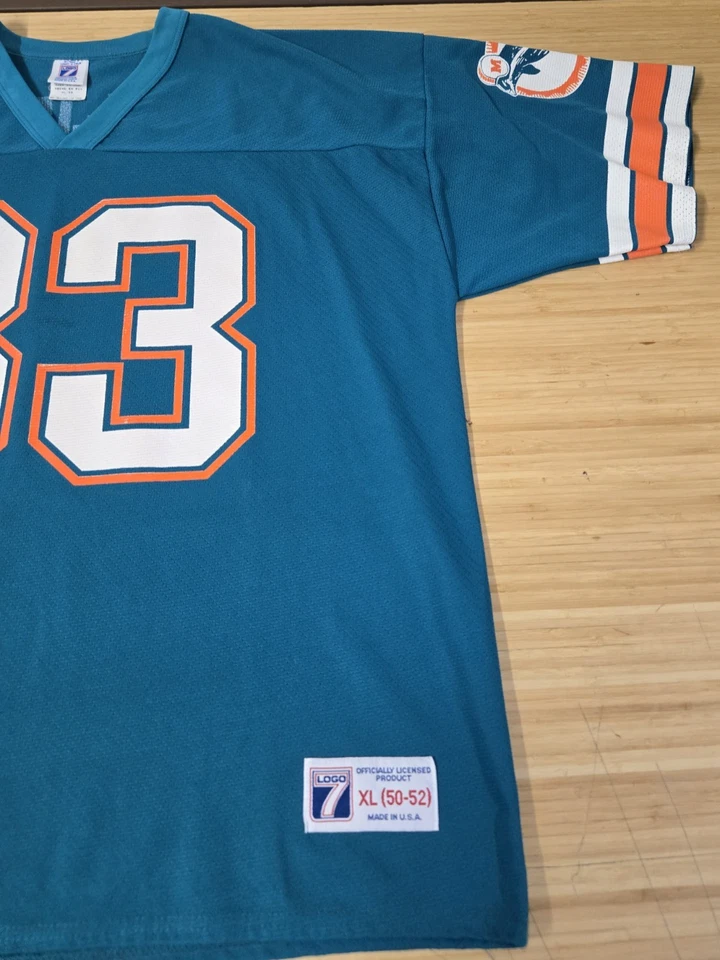 Camiseta deportiva vintage Logo 7 Kareem Abdul Jabbar #33 Miami Dolphins XL Foto 2 de 4