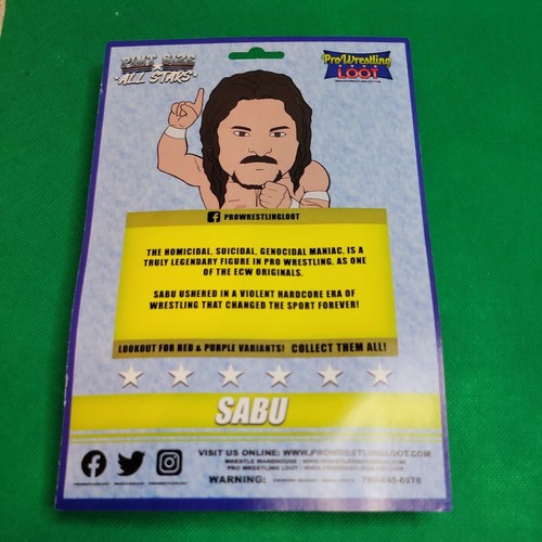 Figura de acción Sabu ECW tamaño pinta All Star Wrestling Loot 3" ECW WWE - Imagen 2 de 2