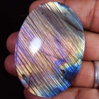Purple Labradorite 163.20 CT 43x60x6 mm 100% Natural Oval Cabochon Gemstone RA24