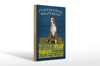 Holzschild Spruch 20X30Cm Staffordshire Bullterrier Hund Deko Schild Wooden Sign