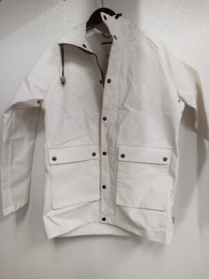 Womens BRTN White PVC Coat Medium #6E3A