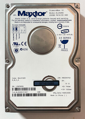 Maxtor DiamondMax 10 (6L250RO) 250GB IDE 3,5''