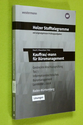 Holzer Stofftelegramme   Kauffrau/-man für Büromanagement - Lösungen (2021)