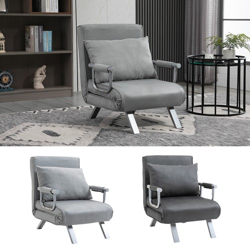 Single Sofa Bed Armchair Sofa Bed Guest Sleeper Lounge with Pillow eBay