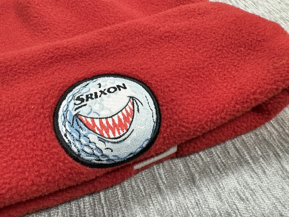Srixon Beanie Hat Cap Mens Red Fleece Golf Retro Vintage Outdoors Winter Snow b - Image 2 of 4