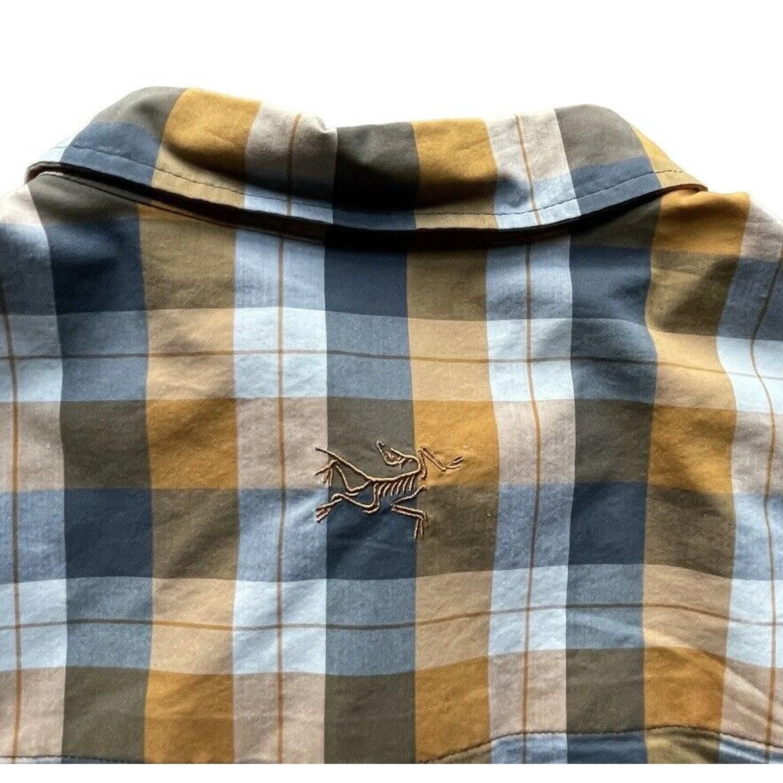 arcteryx ss button up logo plaid lnwot shirt