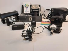 Vintage Lot Of Cameras Lighting Adapter Minolta, Polaroid, Keystone