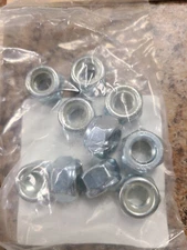 (10 Pack)  M12-1.50 Nylon Insert Lock Nut, Din 985, Class 10, Zinc Clear