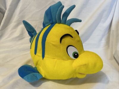 Disney The Little Mermaid: Flounder Plush 10” USA SELLER
