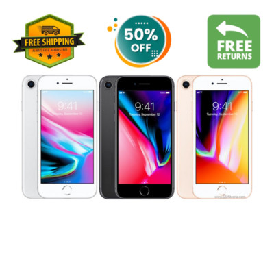 Apple iPhone 8 64GB Red Gold Silver GSM Unlocked Verizon AT&T T-Mobile 4.7''