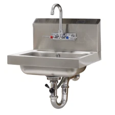Advance Tabco 7-PS-50 Wall Mount Hand Sink 14" W x 10" F-to-B x 5" Deep Bowl