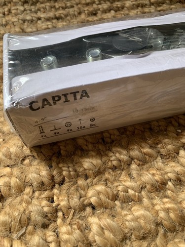 Ikea CAPITA Legs Stainless Steel 4-5" 602.635.74 NEW Set Of 4 18612 - Picture 2 of 4
