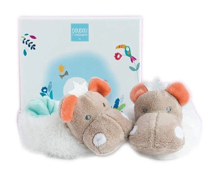 DOUDOU ET COMPAGNIE Chausson 0 6 Month of The Range Tropi Cool Hippo D