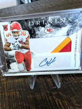 Encased 2020 Panini Origins - Rookie Jumbo Patch Autographs #121 Clyde...