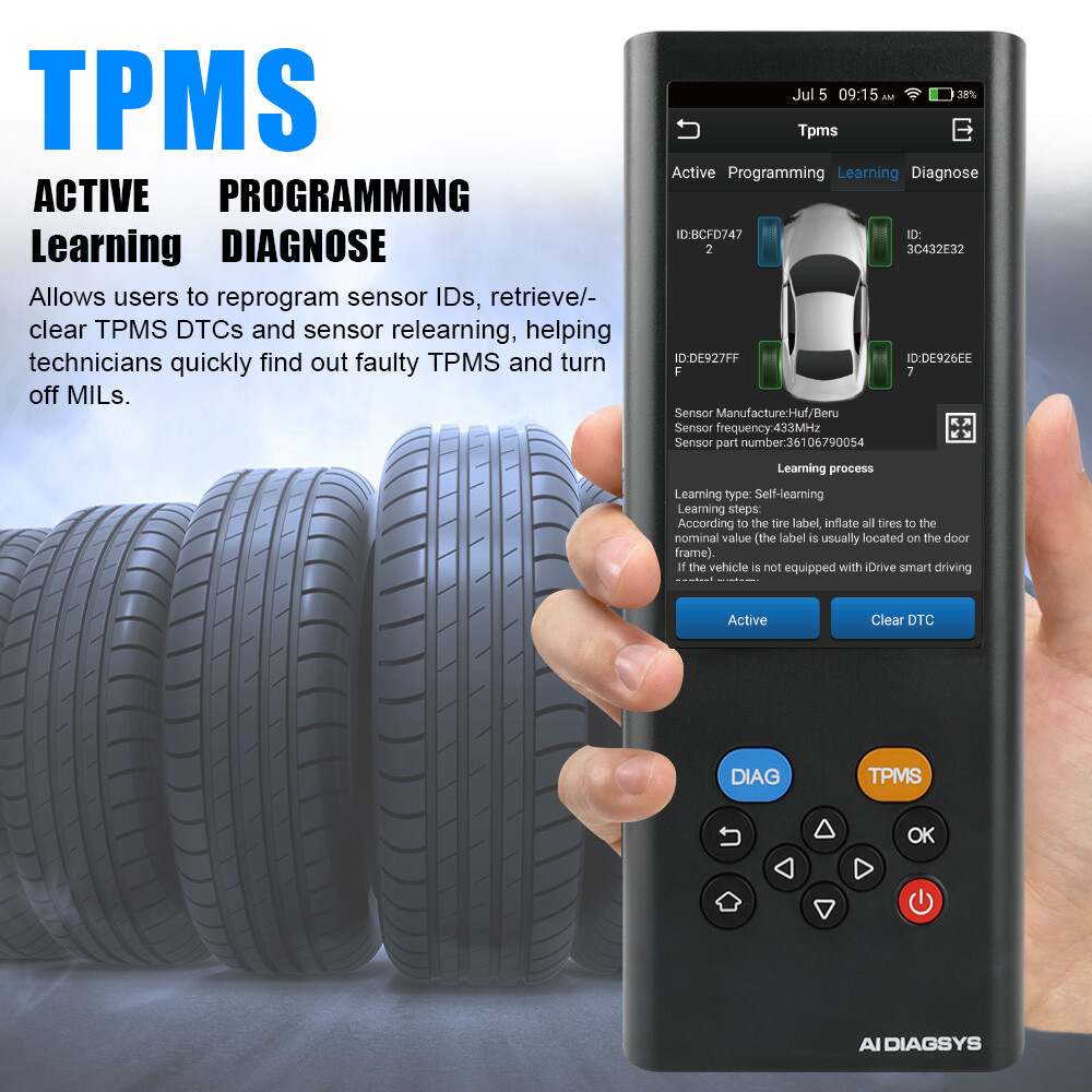 LAUNCH Aidiagsys OBDII Automotive Scanner TPMS Programming Car