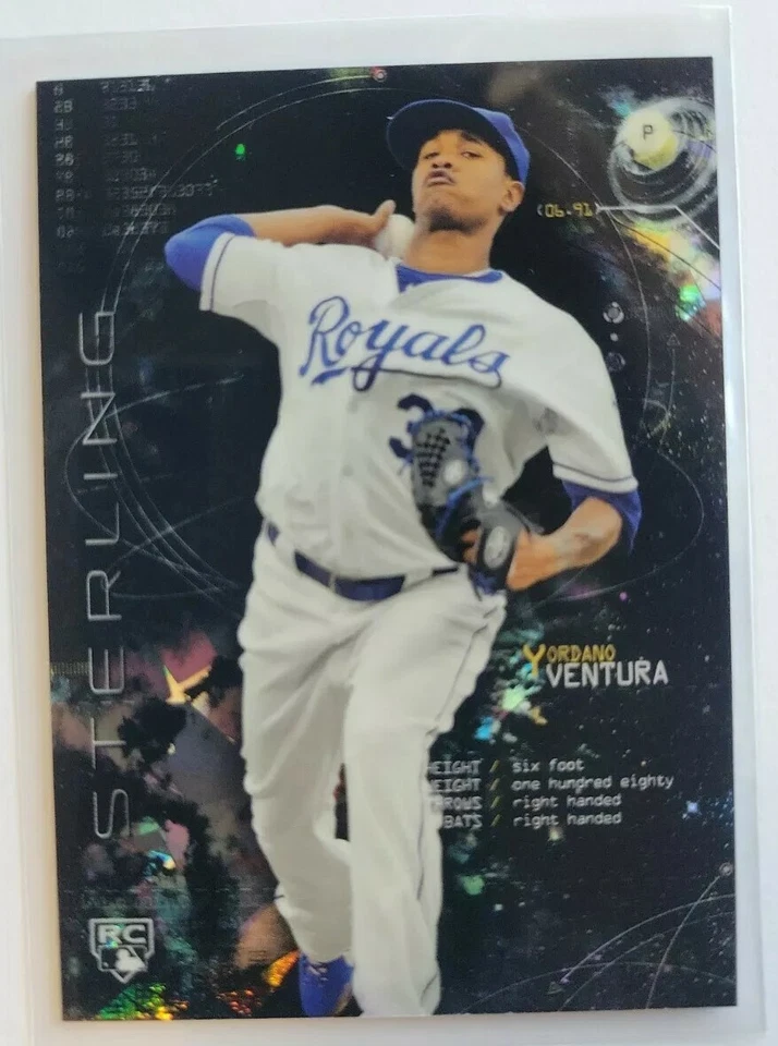 Yordano Ventura 2014 Bowman 纯银黑色原子折射器 RC #9/10 罕见新秀 — 第 2/4 张图片