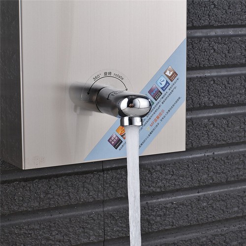 5 funciones LED Panel de ducha Ducha de lluvia Hidromasaje Acero inoxidable LCD - Imagen 64 de 94