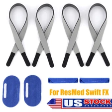 4-Pack CPAP Headgear Straps with 2 CPAP Covers, Compatible with ResMed Swift FX