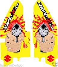 DRZ400 Drz400sm Fork Guard Graphics Kit Sm decal stickers Gun Supermoto Yellow