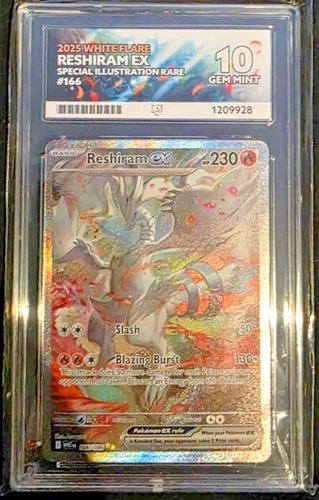 Pokemon Reshiram ex 166/086 White Flare ACE 10 Gem Mint English Perfect Grades