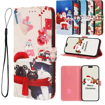 Handy Hülle für Huawei Honor X8B X6B X70 X8C X6C Weihnachten Muster Wallet Case - Bild 1 von 4