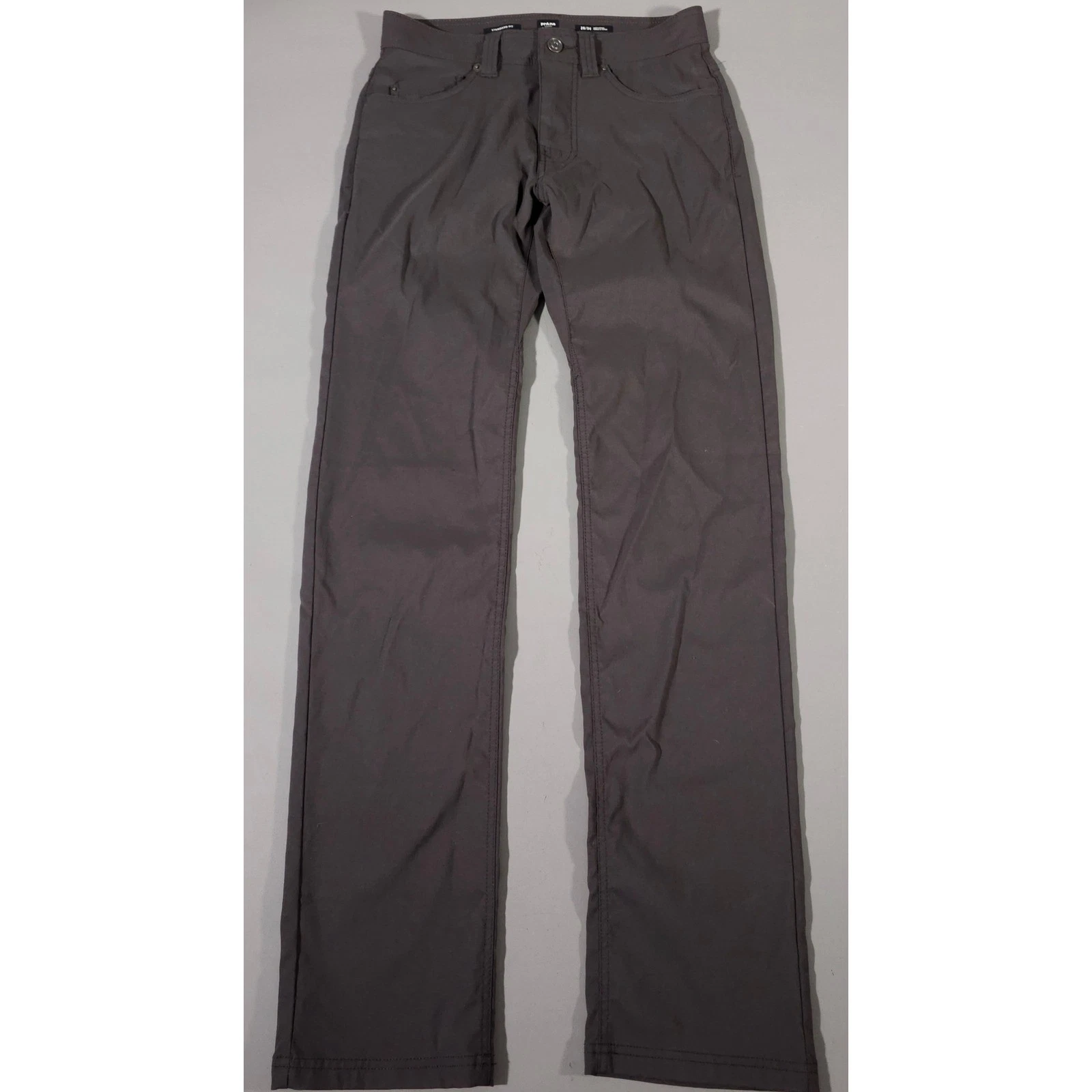 Prana Brion Pants Mens 28x34 Grey Standard Fit Nylon Stretch 2056951