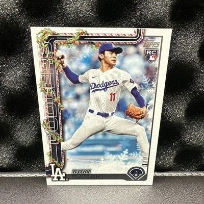 2025 Topps Holiday Roki Sasaki #H23 Cookie Back SP Los Angeles Dodgers RC