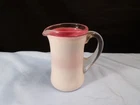 Vintage Fenton Milk Glass Peach Crest Pink Interior Creamer