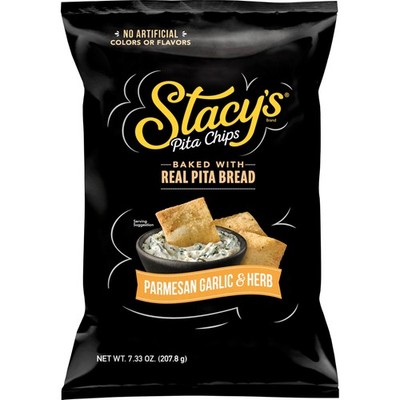 Stacy s Pita Chips, Parmesan Garlic & Herb, No 7.33 Ounce (Pack of 1)
