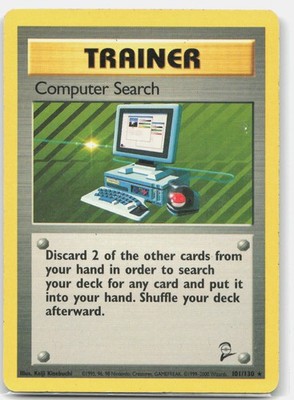 Computer Search 101/130 Base Set 2 Rare Normal Pokemon HP