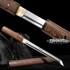 Japanese Samurai Tanto Self Defense Knife Rosewood Handle Mini Ninja Sword Dao