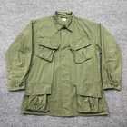 Vintage Military Shirt Medium OG 107 Slanted Pocket Jungle Jacket Poplin Vietnam
