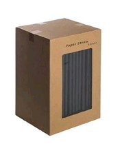 Black Paper Sip Straws 5.5" Cocktail Memphis  Straws Eco-Friendly Biodegradable