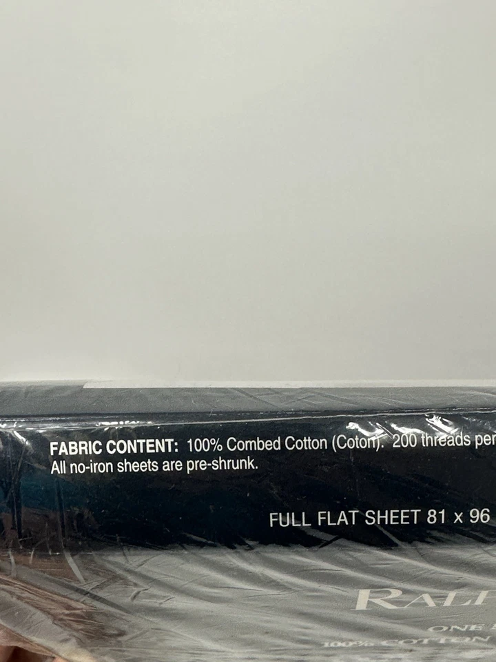 Ralph Lauren Isadora III Multi Irregular Full Flat Sheet Black Floral Vtg New! - Image 4 of 4