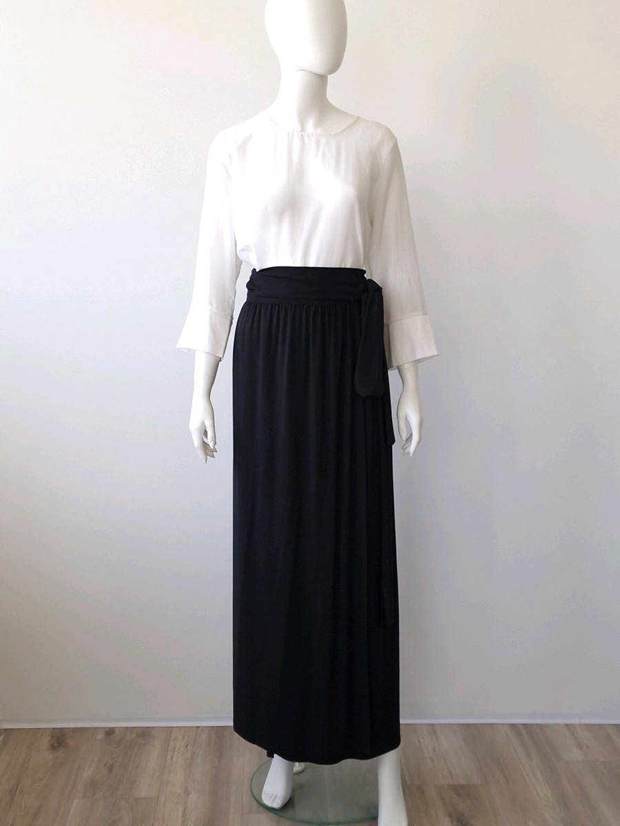 MAX MARA OUTLET WRAP MIDI LONG SKIRT M F40 D38 US6 UK10